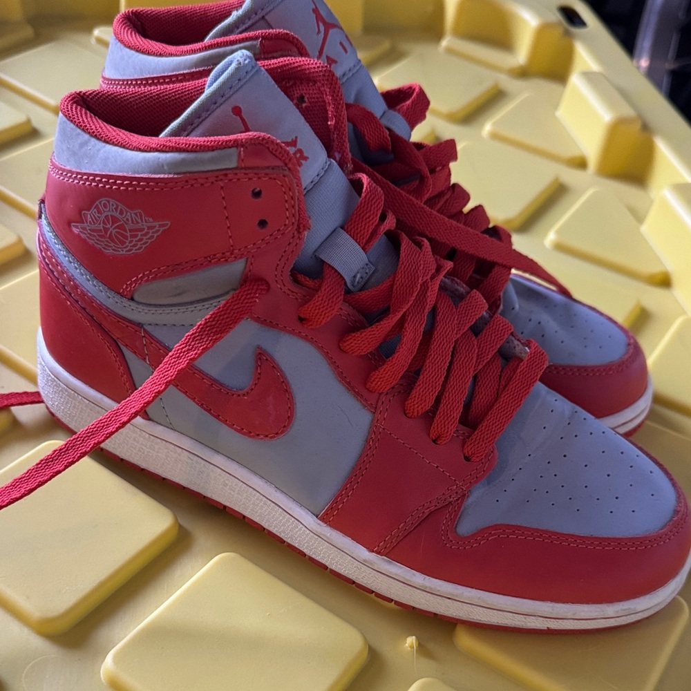 Jordan Red and Gray Women's Sneakers